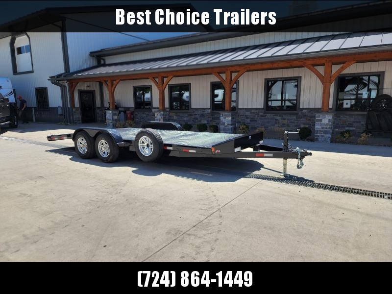 USED 2021 Sure-Trac 7x20' Steel Deck Car Hauler 9900# GVW * 4' BEAVERTAIL * LOW LOAD ANGLE * ALUMINUM WHEELS * 5" TUBE TONGUE/FRAME * AIR DAM * RUBRAIL/STAKE POCKETS/D-RINGS * REMOVABLE FENDER * FULL SEAMS WELDS * REAR SLIDEOUT PUNCH PLATE RAMPS * SPARE T USED 2021 Sure-Trac 7x20' Steel Deck Car Hauler 9900# GVW * 4' BEAVERTAIL * LOW LOAD ANGLE * ALUMINUM WHEELS * 5" TUBE TONGUE/FRAME * AIR DAM * RUBRAIL/STAKE POCKETS/D-RINGS * REMOVABLE FENDER * FULL SEAMS WELDS * REAR SLIDEOUT PUNCH PLATE RAMPS * SPARE T