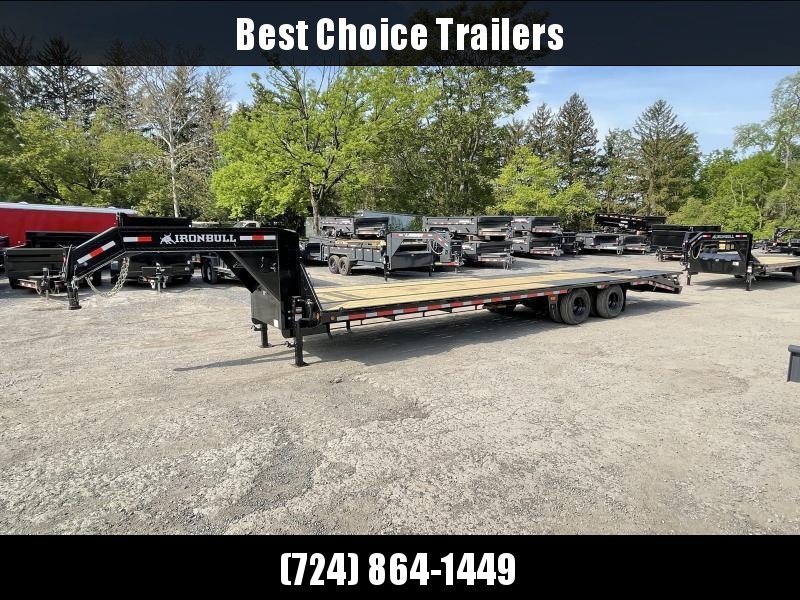 2022 Ironbull 102x40' Gooseneck Beavertail Deckover Trailer 24000# GVW * 12K DEXTER AXLES * HDSS SUSPENSION * SLIDE IN RAMPS * PIERCED FRAME * SPARE TIRE * UNDER FRAME BRIDGE * TORQUE TUBE * RUBRAIL/STAKE POCKETS/PIPE SPOOLS/D-RINGS * DUAL JACKS 2022 Ironbull 102x40' Gooseneck Beavertail Deckover Trailer 24000# GVW * 12K DEXTER AXLES * HDSS SUSPENSION * SLIDE IN RAMPS * PIERCED FRAME * SPARE TIRE * UNDER FRAME BRIDGE * TORQUE TUBE * RUBRAIL/STAKE POCKETS/PIPE SPOOLS/D-RINGS * DUAL JACKS