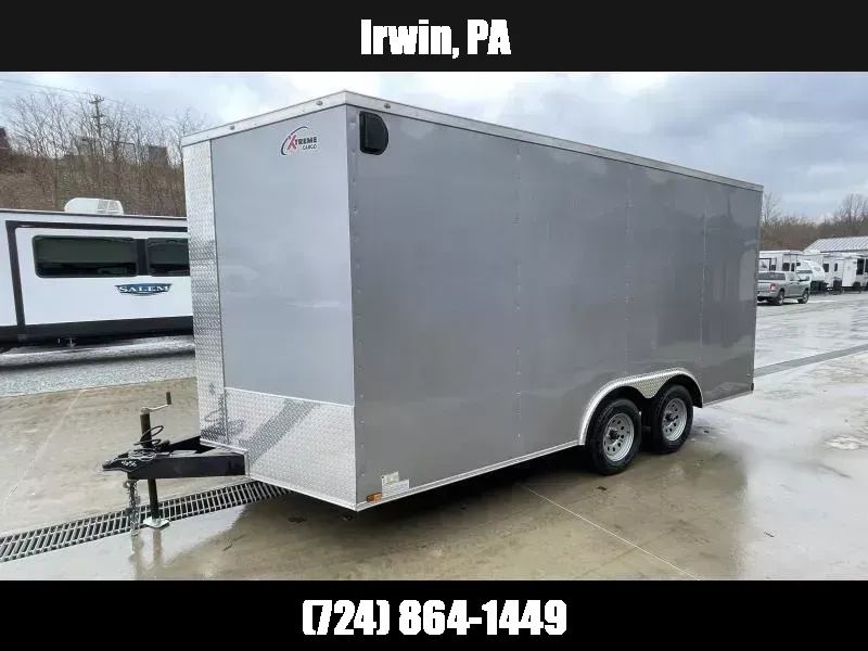2026 Xtreme Cargo 8.5x20 Enclosed Car Hauler Trailer 9990# GVW * 5200# AXLES * 7' HEIGHT UTV PKG * CHARCOAL EXTERIOR * .080 POLYCOR SEMI-SCREWLESS * RV DOOR * PLYWOOD WALLS AND FLOOR * TUBE STUDS * D-RINGS * 6" TUBE FRAME 1775744964