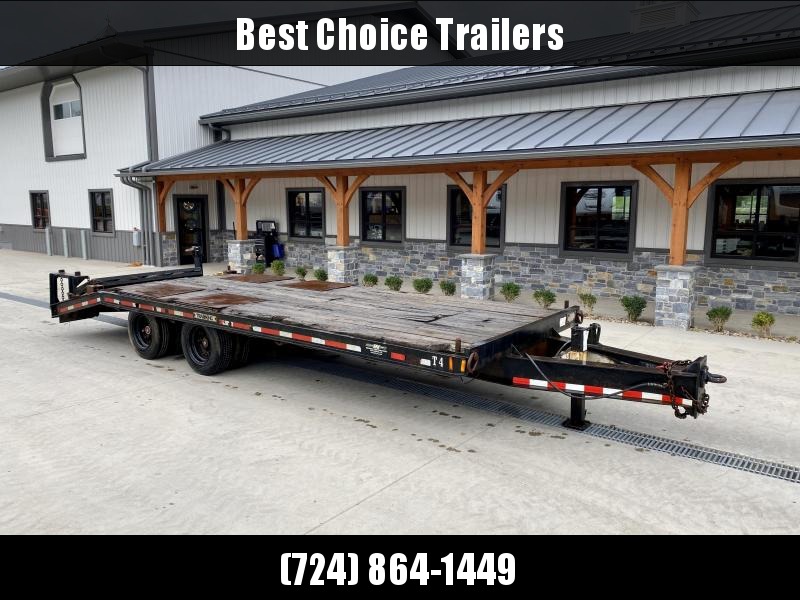 USED Trail King 102x24' Air Brake Beavertail Deckover Trailer 47700# GVW * I-BEAM FRAME * OAK DECK * D-RINGS * DUAL 17.5" 16 PLY TIRES USED Trail King 102x24' Air Brake Beavertail Deckover Trailer 47700# GVW * I-BEAM FRAME * OAK DECK * D-RINGS * DUAL 17.5" 16 PLY TIRES