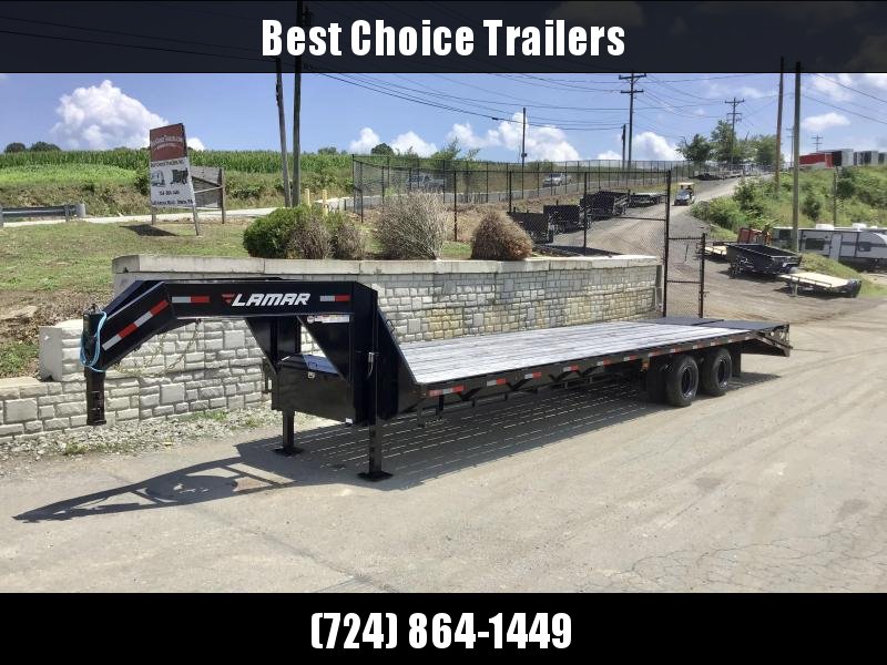 2020 Lamar 102x32' Gooseneck Beavertail Deckover Trailer 30000# * 15000# DEXTER AXLES * HYDRAULIC BRAKES * FULL WIDTH RAMPS * HYD JACKS * HUTCH SUSPENSION * WINCH TRACK * 17.5" RUBBER * 12" / 22# I-BEAM * FRONT TOOLBOX / DUAL JACKS * UNDER FRAME BRIDGE 2020 Lamar 102x32' Gooseneck Beavertail Deckover Trailer 30000# * 15000# DEXTER AXLES * HYDRAULIC BRAKES * FULL WIDTH RAMPS * HYD JACKS * HUTCH SUSPENSION * WINCH TRACK * 17.5" RUBBER * 12" / 22# I-BEAM * FRONT TOOLBOX / DUAL JACKS * UNDER FRAME BRIDGE