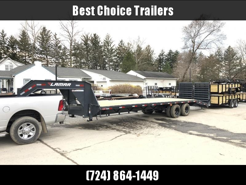 2020 Lamar 102x32' Gooseneck Beavertail Deckover Trailer 30000# * 15000# DEXTER AXLES * HYDRAULIC BRAKES * FULL WIDTH RAMPS * HYD JACKS * HUTCH SUSPENSION * WINCH TRACK * 17.5" RUBBER * 12" / 22# I-BEAM * FRONT TOOLBOX / DUAL JACKS * UNDER FRAME BRIDGE 2020 Lamar 102x32' Gooseneck Beavertail Deckover Trailer 30000# * 15000# DEXTER AXLES * HYDRAULIC BRAKES * FULL WIDTH RAMPS * HYD JACKS * HUTCH SUSPENSION * WINCH TRACK * 17.5" RUBBER * 12" / 22# I-BEAM * FRONT TOOLBOX / DUAL JACKS * UNDER FRAME BRIDGE