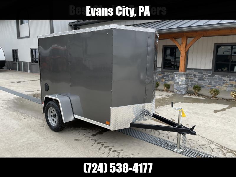 2025 ITI Cargo 5x8' Enclosed Cargo Trailer 2990# GVW * CHARCOAL EXTERIOR * .030 EXTERIOR * 1 PC ALUMINUM ROOF * TRUCKBED LINER ON TONGUE AND SILLS * UNDERCOATED * VAPOR BARRIER 1753311894
