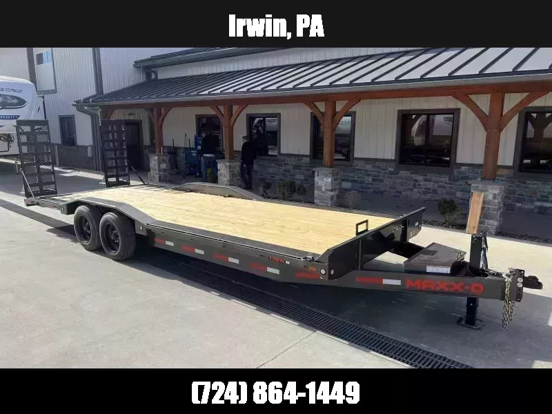 2026 MAXXD 102x24' H8X HD Equipment Trailer 17500# GVW * 8000# AXLES * STAND UP DELUXE RAMPS * RUBRAIL/STAKE POCKETS/D-RINGS * 17.5" 18-PLY RUBBER * 12" O.C. CROSSMEMBERS * WINCH PLATE * EXTRA D-RINGS * 8" CHANNEL TONGUE/FRAME * TOOLBOX 1761675532