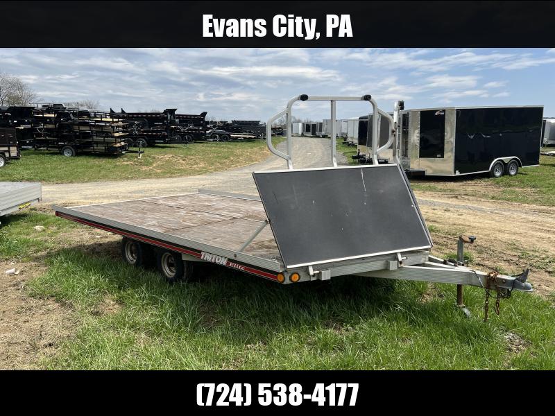USED Triton Trailers 102"x14' Aluminum Deckover Utility Trailer 2990# GVW  1750183932