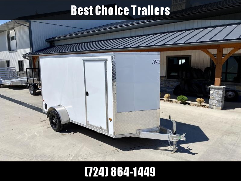 2022 EZ Hauler 6X12' Aluminum Enclosed Cargo Trailer 2990# GVW * WHITE IN COLOR * ALUMINUM WHEELS * 16" O/C FLOOR UPG * SCREWLESS * ONE PC ROOF * SLANT V-NOSE * DEXTER AXLES * RV DOOR * ALUMINUM WHEELS 2022 EZ Hauler 6X12' Aluminum Enclosed Cargo Trailer 2990# GVW * WHITE IN COLOR * ALUMINUM WHEELS * 16" O/C FLOOR UPG * SCREWLESS * ONE PC ROOF * SLANT V-NOSE * DEXTER AXLES * RV DOOR * ALUMINUM WHEELS