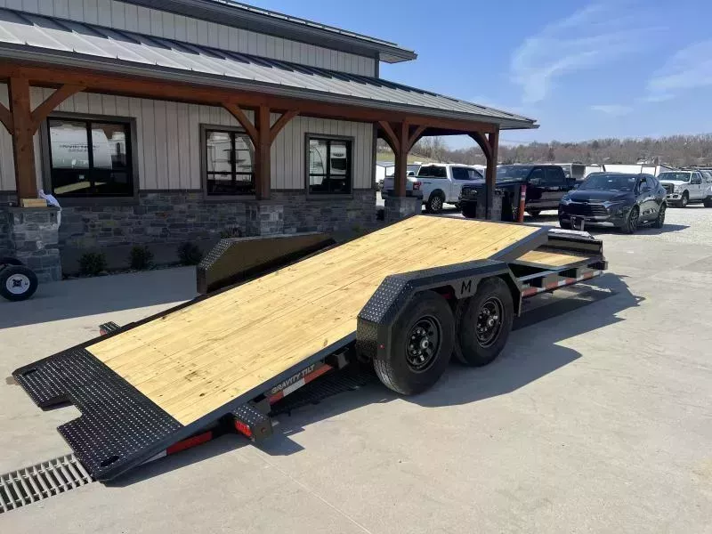 2026 Moritz 7x20' Gravity Tilt Equipment Trailer 14000# GVW * DEXTER AXLES * TORSION SUSPENSION * WET COAT PAINT * 8" I-BEAM FRAME * ALUMINUM TOOLBOX * 4-BOLT COUPLER * DROP AXLES * HD FENDERS