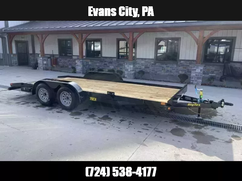 2026 Big Tex Trailers 70CH 7x18' Car Hauler Trailer 7000# GVW * 2-AXLE BRAKES * 5" FRAME * REMOVABLE FENDERS * ADJUSTABLE COUPLER * 2' DOVETAIL 1763089480