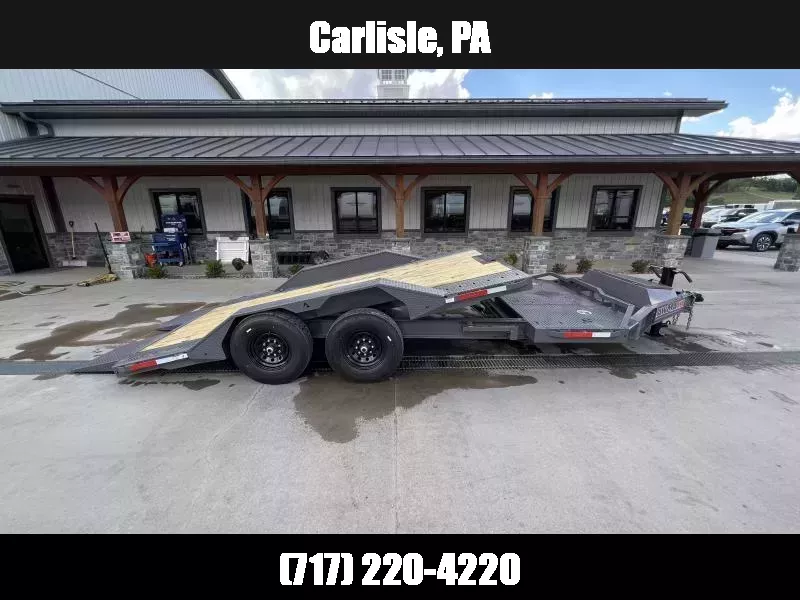 2026 RawMaxx 102x20' Gravity Tilt Equipment Trailer 14000# * 102" DECK/DRIVE OVER'S * 16+4 SPLIT DECK * 8" I-BEAM FRAME * HYDRAULIC CONTROL VALVE * TORSION SUSPENSION * TOOLBOX * WINCH PLATE+ROLLER * DEXTER'S * RUBRAIL/POCKETS/D-RINGS/X-TRACK/SWIVELS 1760642099