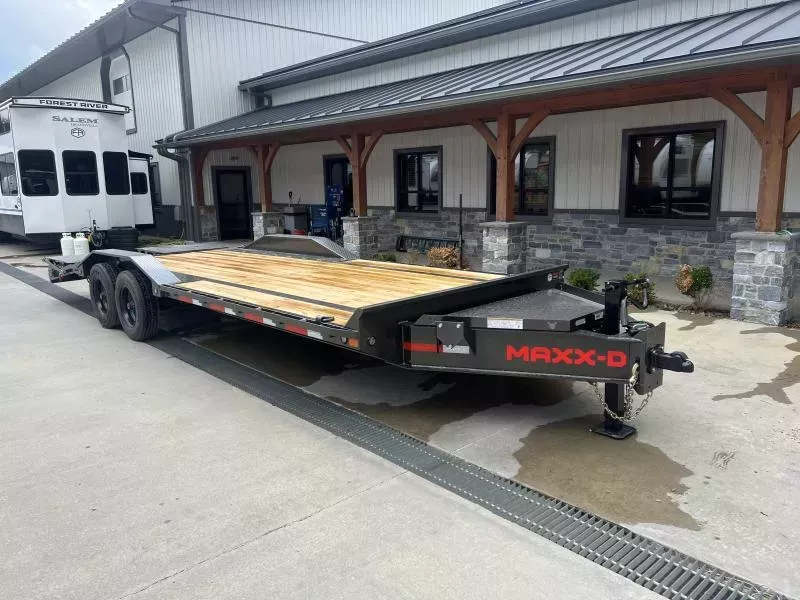 2026 MAXXD 102x24' H9X Super Duty Equipment Trailer 22000# GVW * 10000# DEXTER TORSION SUPER SINGLE AXLES * 102" DECK/DRIVE OVER FENDERS * FULL WIDTH RAMPS * 12" O.C. I-BEAM C/M & ENGINEERED FRAME * 235/17.5" 18-PLY TIRES * OVERSIZE TOOLBOX * 5' DOVE