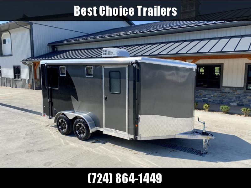 2022 Neo 7x14' NAMR Aluminum Enclosed Motorcycle Trailer * VINYL WALLS/CEILING * INSULATION * ALUMINUM WHEELS * +6" HEIGHT * BLACK+CHARCOAL * SPORT TIE DOWN SYSTEM * NUDO FLOOR * CABINETS * AWNING * 30"x30" WINDOW * A/C UNIT 2022 Neo 7x14' NAMR Aluminum Enclosed Motorcycle Trailer * VINYL WALLS/CEILING * INSULATION * ALUMINUM WHEELS * +6" HEIGHT * BLACK+CHARCOAL * SPORT TIE DOWN SYSTEM * NUDO FLOOR * CABINETS * AWNING * 30"x30" WINDOW * A/C UNIT