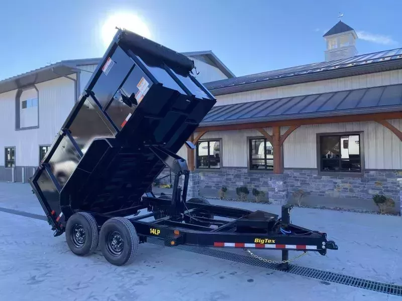 2026 Big Tex Trailers 14LP 7x12' HD High Side Dump Trailer 14000# GVW * 4' HIGH SIDES * SCISSOR HOIST * 8" I-BEAM FRAME * UNDERMOUNT RAMPS * COMBO GATE * 12K JACK * TARP KIT * REAR STABILIZER JACKS