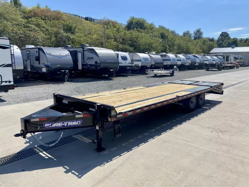 2025 Sure-Trac 102x25' HD Beavertail Deckover Trailer 17600# GVW * 8000# AXLES * 17.5" 16-PLY TIRES * 3 3/8" BRAKES * FULL WIDTH RAMPS * 12" I-BEAM * PIERCED FRAME * RUBRAIL/STAKE POCKETS/PIPE SPOOLS/10 D-RINGS WkCOLA4wmdbs