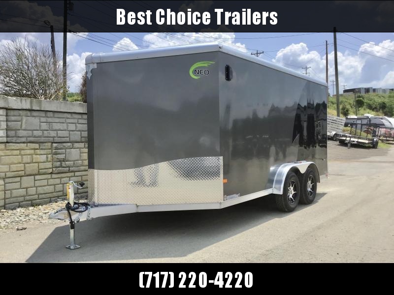 2021 Neo 7.5x14' NAMR Aluminum Enclosed Motorcycle Trailer * NUDO FLOORS * VINYL WALLS * ALUMINUM WHEELS * +6" HEIGHT * BLACK+SILVER * LOADING LIGHT * TORSION SUSPENSION * OVERHEAD CABINET 2021 Neo 7.5x14' NAMR Aluminum Enclosed Motorcycle Trailer * NUDO FLOORS * VINYL WALLS * ALUMINUM WHEELS * +6" HEIGHT * BLACK+SILVER * LOADING LIGHT * TORSION SUSPENSION * OVERHEAD CABINET