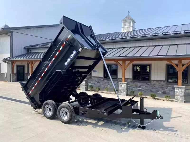 2026 Sure-Trac 7x14' Dump Trailer 14000# GVW * HYDRAULIC JACK * DELUXE TARP KIT * 4' HIGH SIDES + BULKHEAD * TELESCOPIC HOIST * INTEGRATED KEYWAY * UNDERBODY TOOL TRAY * ADJUSTABLE COUPLER * 110V CHARGER * UNDERMOUNT RAMPS