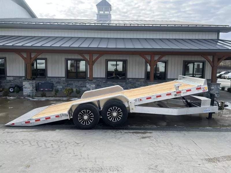 2026 Nordtek 7x24' Aluminum Power Tilt Equipment Trailer 16000# GVW * 8000# AXLES * POWER TILT * ALUMINUM TOOLBOX * 8" CHANNEL TONGUE FRAME * ALUMINUM WHEELS * 12K DROP JACK * ADJUSTABLE COUPLER * 4" CHANNEL CROSSMEMBERS
