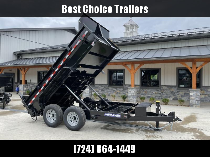 2022 Sure-Trac 7x12' Dump Trailer 14000# GVW * TARP KIT * DUAL PISTON * FRONT/REAR BULKHEAD * INTEGRATED KEYWAY * 2' SIDES * UNDERBODY TOOL TRAY * ADJUSTABLE COUPLER * 110V CHARGER * UNDERMOUNT RAMPS * COMBO GATE 2022 Sure-Trac 7x12' Dump Trailer 14000# GVW * TARP KIT * DUAL PISTON * FRONT/REAR BULKHEAD * INTEGRATED KEYWAY * 2' SIDES * UNDERBODY TOOL TRAY * ADJUSTABLE COUPLER * 110V CHARGER * UNDERMOUNT RAMPS * COMBO GATE