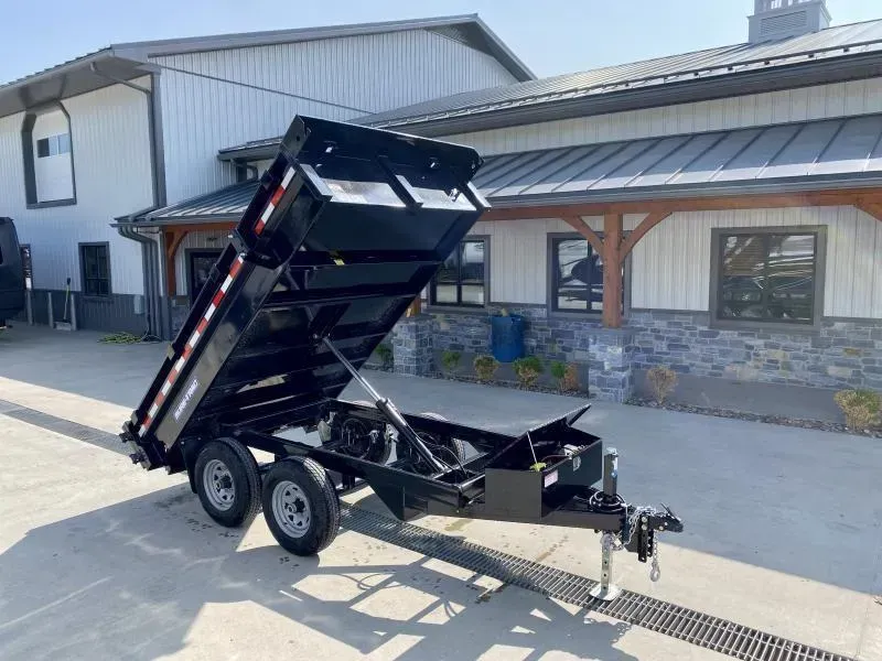 2026 Sure-Trac 6x10' Deckover Dump Trailer 9900# GVW * BARN DOORS * 7000# DROP LEG JACK * ADJUSTABLE COUPLER * INTEGRATED KEYWAY * SPARE MOUNT * TARP PREP * D-RINGS * POWER UP/ DOWN * TRIPLE TUBE TONGUE * LED'S * RADIALS