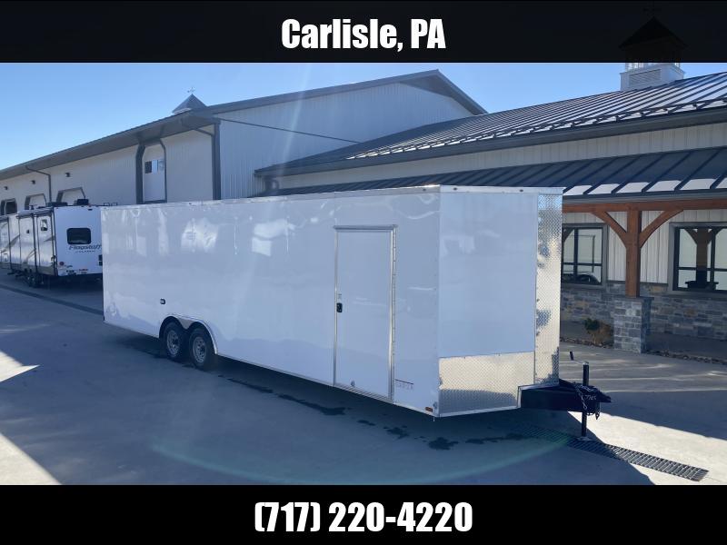 2025 Xtreme Cargo 8.5x28 Enclosed Car Hauler Trailer 9990# GVW * 7' HEIGHT UTV PKG * 5200# AXLES * .080 POLYCOR SEMI-SCREWLESS * RV DOOR * PLYWOOD WALLS AND FLOOR * TUBE STUDS * D-RINGS * 6" TUBE FRAME 1750183931