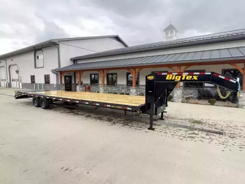 2026 Big Tex Trailers 14GN 102x40' HD Gooseneck Beavertail Deckover Trailer 15900# GVW * FULL WIDTH RAMPS * 12" PIERCED I-BEAM FRAME * DUAL JACKS * TOOLBOX
