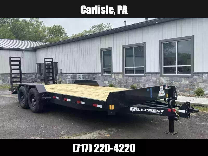 2025 Hillcrest Trailers 7x20 Equipment Trailer 14000 GVW * HD RAMPS * D-RINGS/STAKE POCKETS * ADJUSTABLE COUPLER * 12K JACK * CHARCOAL POWDER COAT 1765471749