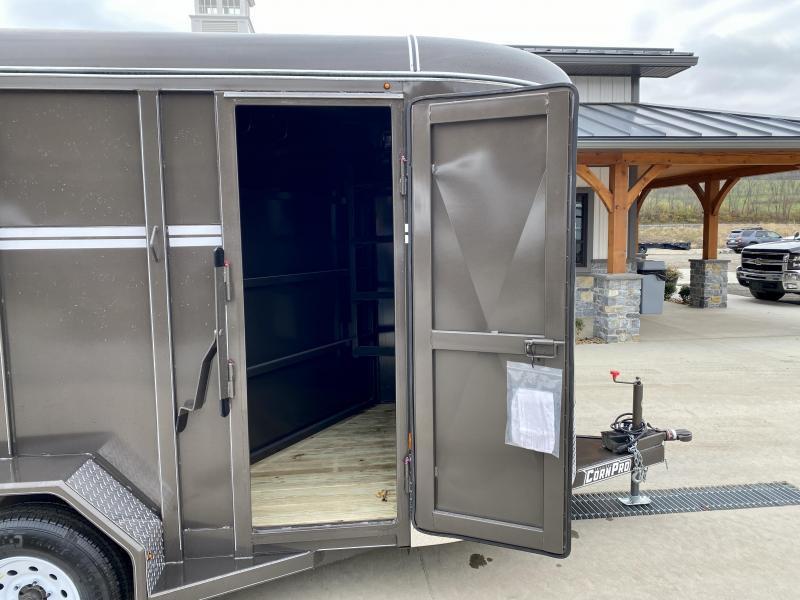 2022 Corn Pro 7x14' 2Horse Slant Load Trailer 7000 GVW * BEIGE * 7