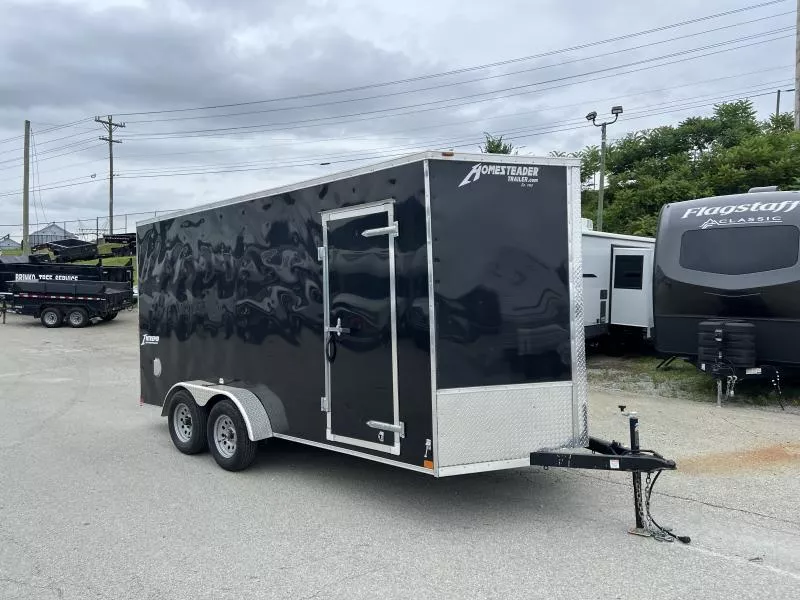USED 2021 Homesteader Trailers 7X16 Enclosed Cargo Trailer 7000# GVW * 7' INTERIOR HIEGHT * E-TRACK * D-RINGS *