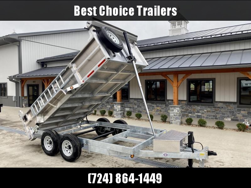 2021 QSA 7x12' Aluminum Dump Trailer 12000# GVW * RAMPS * 2' SIDES * DUAL RAM HOIST * OVERSIZE TOOLBOX * 12K DROP LEG JACK * FRONT/REAR BULKHEAD * ALUMINUM WHEELS 2021 QSA 7x12' Aluminum Dump Trailer 12000# GVW * RAMPS * 2' SIDES * DUAL RAM HOIST * OVERSIZE TOOLBOX * 12K DROP LEG JACK * FRONT/REAR BULKHEAD * ALUMINUM WHEELS