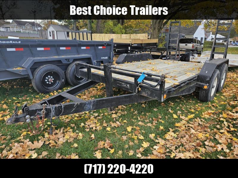 USED 2018 HMDE 7x16' Equipment Trailer 9900 GVW * STAND UP RAMPS