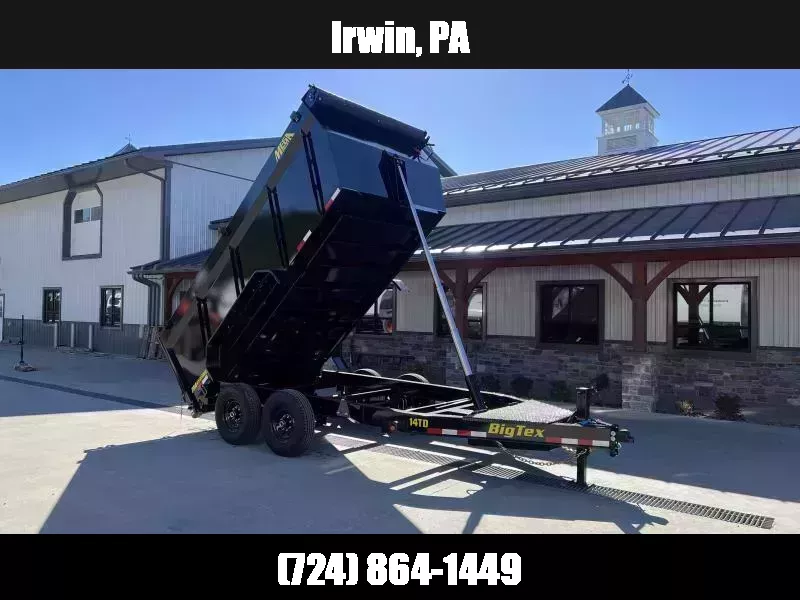 2026 Big Tex Trailers 14TD 7x14' HD Telescopic High Side Dump Trailer 14000# GVW * HYDRAULIC JACK * SOLAR CHARGER * DELUXE SWING ARM TARP * 14-PLY TIRES * 7GA FLOOR * 12-TON TELESCOPIC HOIST * 4' HIGH SIDES * MEGA RAIL * 8" I-BEAM FRAME * STABILIZER JACKS 1761253826