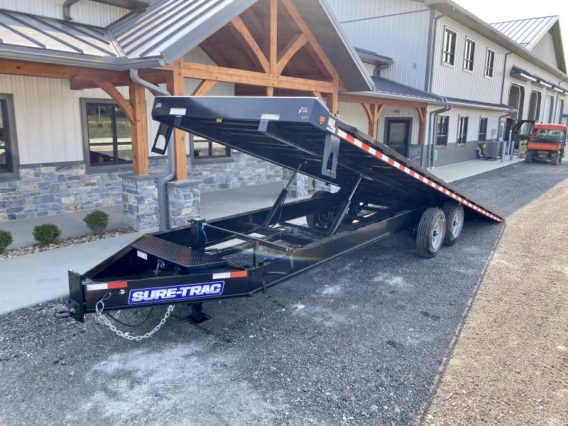 2020 Sure-Trac 102x24' Power Tilt Deckover 17600# GVW * 8000# AXLES * 17.5" 16-PLY TIRES * WINCH PLATE * OAK DECK UPGRADE * 3 3/8" BRAKES * 4X4X1/4" TUBE BED RUNNERS * DUAL PISTON * 10" I-BEAM * RUBRAIL/STAKE POCKETS/PIPE SPOOLS/8 D-RINGS * LOW LOAD ANGLE 2020 Sure-Trac 102x24' Power Tilt Deckover 17600# GVW * 8000# AXLES * 17.5" 16-PLY TIRES * WINCH PLATE * OAK DECK UPGRADE * 3 3/8" BRAKES * 4X4X1/4" TUBE BED RUNNERS * DUAL PISTON * 10" I-BEAM * RUBRAIL/STAKE POCKETS/PIPE SPOOLS/8 D-RINGS * LOW LOAD ANGLE