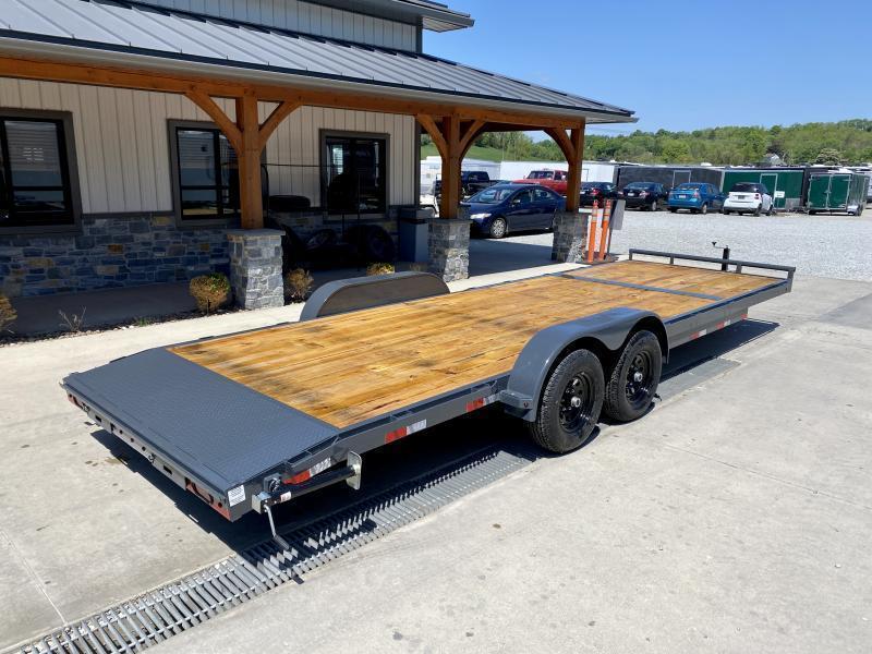NEW Lamar 7x24' Car Hauler Trailer 9990# GVW * CHARCOAL