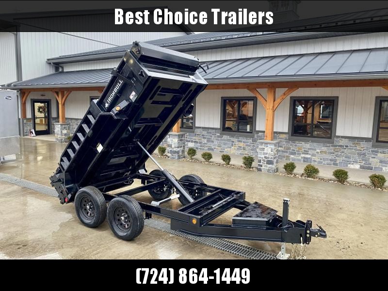 2022 IronBull 5x10' Dump Trailer 7000# GVW * OVERSIZE 5" HOIST * TARP KIT * RAMPS * I-BEAM FRAME * INTEGRATED KEYWAY * 10 GA SIDES AND FLOOR * COMBO GATE * ADJUSTABLE COUPLER * DROP LEG JACK * 110V CHARGER * CLEARANCE 2022 IronBull 5x10' Dump Trailer 7000# GVW * OVERSIZE 5" HOIST * TARP KIT * RAMPS * I-BEAM FRAME * INTEGRATED KEYWAY * 10 GA SIDES AND FLOOR * COMBO GATE * ADJUSTABLE COUPLER * DROP LEG JACK * 110V CHARGER * CLEARANCE