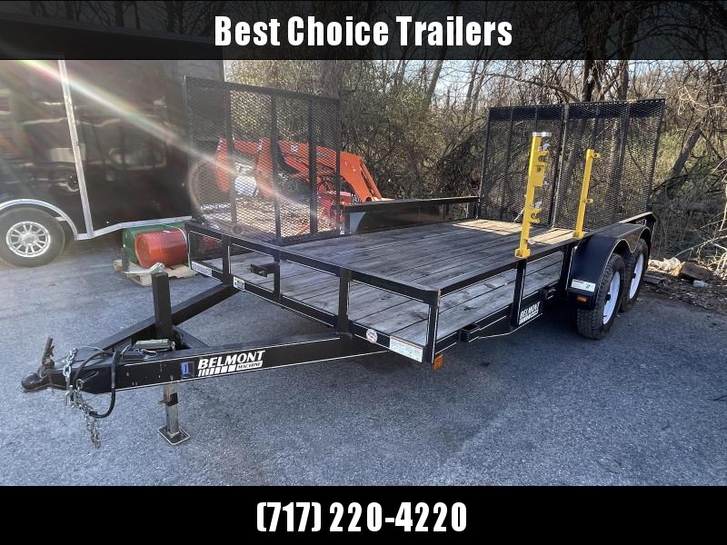USED Belmont 7x14' Tandem Axle Utility Landscape Trailer 7000# GVW * FULL SPLIT GATE * SIDE GATE * LINE TRIMMER RACKS * 7000# DROP LEG JACK USED Belmont 7x14' Tandem Axle Utility Landscape Trailer 7000# GVW * FULL SPLIT GATE * SIDE GATE * LINE TRIMMER RACKS * 7000# DROP LEG JACK