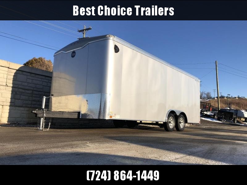 2020 Wells Cargo 8.5x20' Road Force Enclosed Car Trailer 12000# GVW * WHITE EXTERIOR * 7' HEIGHT UPG * RAMP DOOR * ROUND TOP * SCREWLESS .030 EXTERIOR * TUBE STUDS * 1 PC ROOF * 16" O.C. WALLS/FLOOR * RV DOOR * ARMOR GUARD * 12" EXTENDED TRIPLE TONGUE 2020 Wells Cargo 8.5x20' Road Force Enclosed Car Trailer 12000# GVW * WHITE EXTERIOR * 7' HEIGHT UPG * RAMP DOOR * ROUND TOP * SCREWLESS .030 EXTERIOR * TUBE STUDS * 1 PC ROOF * 16" O.C. WALLS/FLOOR * RV DOOR * ARMOR GUARD * 12" EXTENDED TRIPLE TONGUE