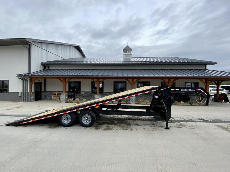 2023 Ironbull 102x22' Gooseneck Deckover Power Tilt Trailer 14000# GVW * DUAL PISTON * I-BEAM FRAME * RUBRAIL/STAKE POCKETS/PIPE SPOOLS/D-RINGS/BANJO EYES * 6" TUBE BED FRAME * 4X4X1/4 WALL TUBE BED RUNNERS (12#/') * DUAL 12K JACKS * 2-3-2 WARRANTY 2023 Ironbull 102x22' Gooseneck Deckover Power Tilt Trailer 14000# GVW * DUAL PISTON * I-BEAM FRAME * RUBRAIL/STAKE POCKETS/PIPE SPOOLS/D-RINGS/BANJO EYES * 6" TUBE BED FRAME * 4X4X1/4 WALL TUBE BED RUNNERS (12#/') * DUAL 12K JACKS * 2-3-2 WARRANTY