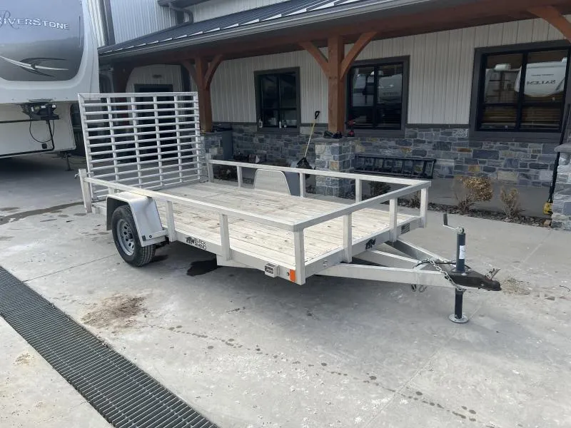 USED 2023 Rhino 6x12 2990 GVW ALUMINUM Utility Trailer * TRIPLE TUB TONGUE * STAKE POCKETS *