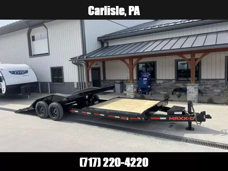 2026 MAXXD 102x24' G8X Full Deck Gravity Tilt Equipment Trailer 16000# GVW * DEXTER 8000# AXLES * 102" DECK / DRIVE OVER FENDERS * 17.5" 18-PLY TIRES * STOP/CONTROL VALVE * TORSION SUSPENSION * METALLIC GREY + PRIMER * 12" O.C C/M * TOOLBOX 1762449212