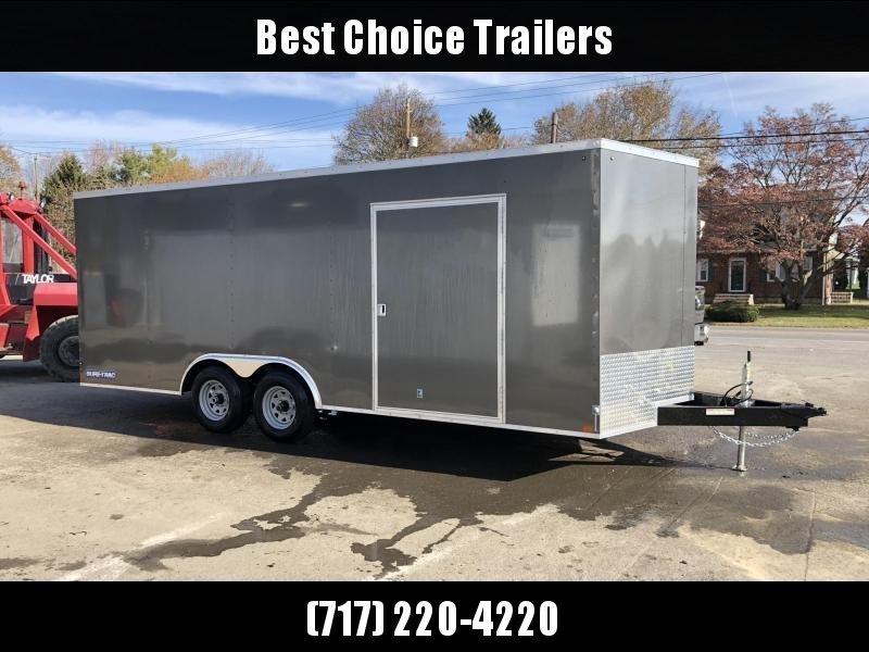 2020 Sure-Trac 8.5x24' Enclosed Car Hauler Trailer 9900# GVW * CHARCOAL EXTERIOR * V-NOSE * RAMP * 5200# AXLES * .030 SEMI-SCREWLESS EXTERIOR * 16" O.C. C/M * TUBE STUDS * 48" RV DOOR * SET BACK JACK * UNDERCOATED * BULLET LED'S 2020 Sure-Trac 8.5x24' Enclosed Car Hauler Trailer 9900# GVW * CHARCOAL EXTERIOR * V-NOSE * RAMP * 5200# AXLES * .030 SEMI-SCREWLESS EXTERIOR * 16" O.C. C/M * TUBE STUDS * 48" RV DOOR * SET BACK JACK * UNDERCOATED * BULLET LED'S