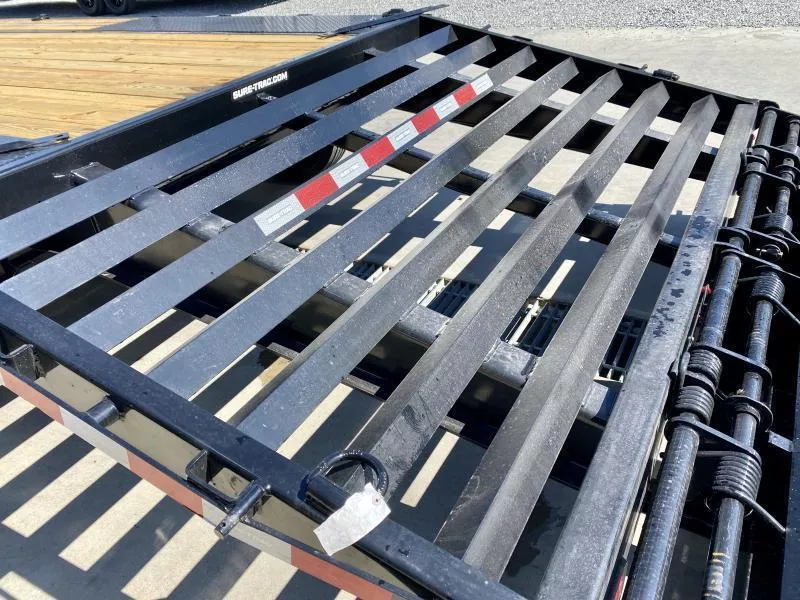 2025 Sure-Trac 102x25' HD Beavertail Deckover Trailer 17600# GVW * 8000# AXLES * 17.5" 16-PLY TIRES * 3 3/8" BRAKES * FULL WIDTH RAMPS * 12" I-BEAM * PIERCED FRAME * RUBRAIL/STAKE POCKETS/PIPE SPOOLS/10 D-RINGS KF9FuCkh8329