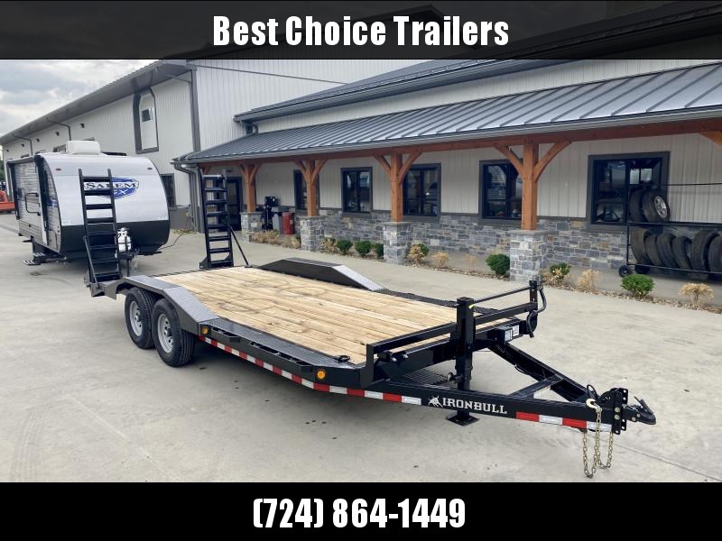 2022 Ironbull 102"x20' Wood Deck Car Trailer 14000# GVW * STAND UP RAMPS * 102" DECK * DRIVE OVER FENDERS * BUGGY HAULER * CLEARANCE 2022 Ironbull 102"x20' Wood Deck Car Trailer 14000# GVW * STAND UP RAMPS * 102" DECK * DRIVE OVER FENDERS * BUGGY HAULER * CLEARANCE