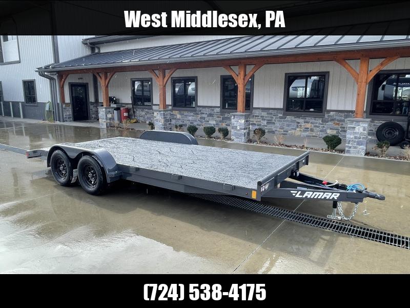 2025 Lamar 7x18 7000# Wood Deck Car Hauler Trailer * 11GA STEEL
