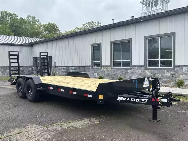 2026 Hillcrest Trailers 7x20 Equipment Trailer 14000 GVW * HD RAMPS * D-RINGS/STAKE POCKETS * ADJUSTABLE COUPLER * 12K JACK * CHARCOAL POWDER COAT