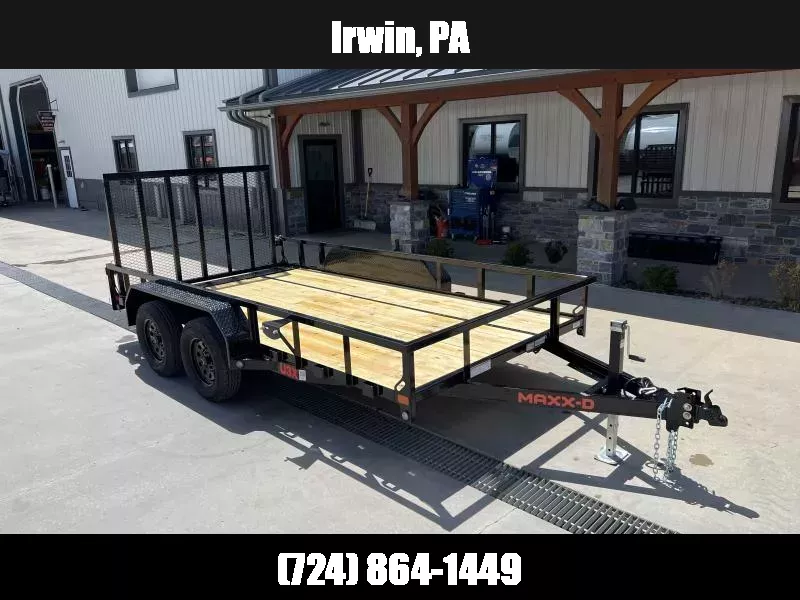 2026 Maxxd 7x14' U3X Utility Landscape Trailer 7000# GVW * ADJUSTABLE COUPLER * DROP LEG JACK * SEALED HARNESS * 2" TUBE TOPRAIL * 1' DOVE * LAY FLAT/TUBE GATE W/SPRING ASSIST * DOUBLE BROKE FENDERS * TRIPLE TUBE TONGUE * SLIPPER SUSPENSION 1756152520
