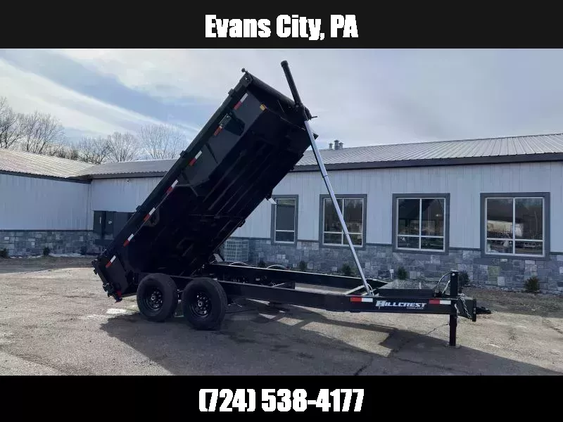 2026 Hillcrest Trailers 7x14' Dump Trailer 14000 GVW * 12-TON TELESCOPIC HOIST * OVERSIZE TOOLBOX * I-BEAM FRAME * 7GA FLOOR * DELUXE TARP KIT * HD TOP RAIL * HD ADJUSTABLE COUPLER * REAR STAB JACKS * 12" O.C. C/M 1753322350