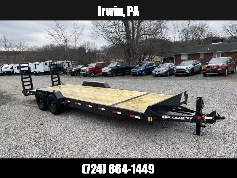 2025 Hillcrest Trailers 7x24 Equipment Trailer 14000 GVW * HD RAMPS * D-RINGS/STAKE POCKETS * ADJUSTABLE COUPLER * 12K JACK * CHARCOAL POWDER COAT 1750183940