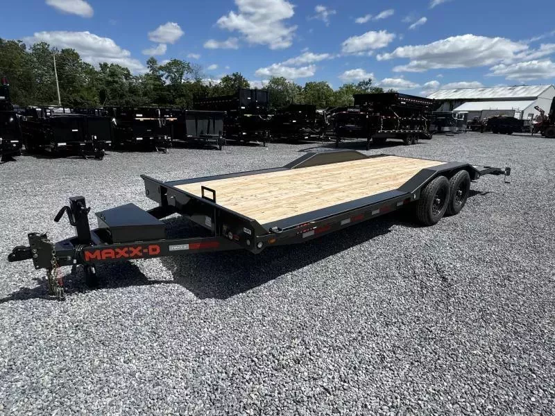 2026 MAXXD 102x24 Car Hauler Trailer 14000# GVW * METALLIC GREY * TOOLBOX * STABILIZER JACKS * DEXTER AXLES * WINCH PLATE * RUBRAIL/STAKE POCKETS