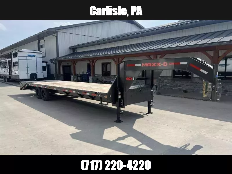 2026 MAXXD 102x25' GSX Deckover Trailer 16000# GVW * 12" I-BEAM FRAME * DEXTER 8000# AXLES * 17.5" RUBBER - 18 PLY * DUAL JACKS * FULL TOOLBOX * FULL WIDTH RAMPS * TORQUE TUBE * METALLIC GREAY POWDERCOAT 1756757422