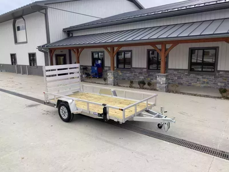 2026 Sure Trac 7x14' Aluminum Utility Landscape Trailer 2990# GVW * ALUMINUM WHEELS * TUBE TOP * TRIPLE TUBE TONGUE * TUBE TONGUE * SWIVEL JACK * STAKE POCKETS * EXTENDED 54" GATE