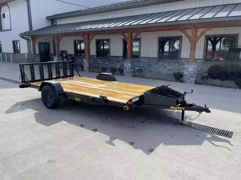 2026 Big Tex Trailers 35UT 7x14' UTV Hauler Utility Trailer 2995# GVW * BI-FOLD RAMPGATE * OVERSIZED TONGUE BOX * JEEP STYLE TREADPLATE FENDERS * 2" DEMCO COUPLER * SETBACK JACK * RUBRAIL/STAKE POCKETS * LEDS